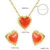 Pendientes y Collar con Piedra Ojo de Gato Ovalada Minimalista de Tendencia Europea y Americana Acero Inoxidable Juego de Joyería de Alta Gama Venta al por Mayor