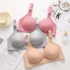Cross-border Novo tamanho grande Sem anel de aço Confortável Respirável Roupa íntima feminina Não magnética Lacuna de copo fino Sutiã de menina gordinha