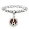 Pulsera Vibratoria de Acero Inoxidable para Aromaterapia Repelente de Mosquitos Árbol de la Vida Caja de Perfume con Aceite Esencial Pulsera Magnético-estrictiva para Parejas