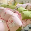 Funda de edredón de una pieza 150x200x230, engrosada, para cama individual de dormitorio, uso doméstico, no 100% algodón, algodón puro, algodón lavado 3
