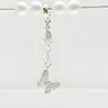 Ouro 14K Preenchido Prata Zircônia Cor Conservante Borboleta Extensão Corrente de Segurança Pingente Pulseira de Cristal Pulseira DIY Acessórios de Joias