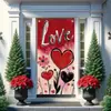 Cortina de Puerta de Fondo para Colgar Tela para el Día de San Valentín 2026 Transfronterizo Nuevo Banner de Puerta para Festividades y Citas Cubierta Decorativa para Puerta Más Vendida en Amazon