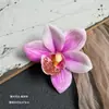 Flor de Simulación Impresión 3D Cabeza de Flor de Orquídea Celebridad de Internet Souvenir Tocado Decoración de Ropa Exquisitos Accesorios de Flores Falsas Venta al por Mayor