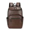 Mochila transfronteriza para hombre, cuero genuino vintage, gran capacidad, multifuncional, mochila casual para viajes, para ir al trabajo, transfronteriza