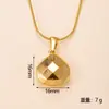 Colgante Único Europeo y Americano Nuevo Colgante Geométrico de Acero Inoxidable Moda Simple Colgante con Corte de Diamante Collar