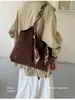 Bolso tote grande de seda estilo europeo y americano para ir al trabajo para mujer, nuevo bolso de hombro versátil 2025 para el trabajo, bolso de axila para mujer