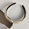 Diadema Celebridad de Internet cabello roto presión lavado de cara horquilla otoño e invierno elegante francés estilo Chanel lentejuela alto parte superior de cráneo diadema de esponja