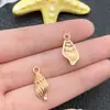 Transfronterizo Nuevo Oro de 16 Quilates Vida Marina Estrella de Mar Caracola Colgante de Aleación Pulsera Pendiente DIY Joyería Colgante
