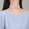 Collar de Múltiples Capas con Letra de Diamante y Perlas Cadena para Clavícula de Temperamento Francés de Alta Gama Collar de Moda Retro de Nicho Venta al por Mayor