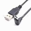Cable de datos USB 2.0 a tipo C, codo de 90 grados, esquina izquierda y derecha, cable de carga para teléfono móvil Android USB 3.1, línea corta