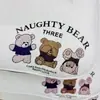 Set de Almohadas de Algodón Tejido con Dibujos de Oso para Padres e Hijos, Relleno de Almohada, Almohada de Cuello para Padres e Hijos, Lavable a Máquina