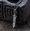 Colgante Sello de Oro Espada de Siete Estrellas de Plata Esterlina 925, Estilo Taoísta, Colgante Exquisito Vintage, Cultura Tradicional, Grabado Estilo Chino