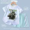 Conjunto Esportivo Infantil Delta Weilong Rosa Comedor de Ouro para Meninos Camiseta de Manga Curta de Secagem Rápida e Shorts Roupa de Casa Fresca