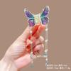 Clip de Garra de Borla de Mariposa de Perla de Diamante Hueco de Fairy Hollow Verano Horquilla de Metal para el Cabello para Mujer Parte Posterior de la Cabeza Recogido Horquilla Clip para Agarrar el Cabello