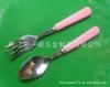 P-068A Talheres de Aço Inoxidável com Cabo de Plástico, Talheres Ocidentais, Suprimentos para Catering, Talheres Japoneses Faca de Pizza
