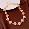 Pulsera Cadena de Perlas Vintage Estilo Palacio Retro Cadena para Clavícula Conjunto de Joyería de Lujo Ligero de Gama Alta para Mujer