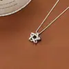 Collar de estrella de diamantes completo para mujer, diseño de nicho de Instagram, versátil, de alta gama, estilo de lujo ligero, cadena para suéter, colgante, cadena para clavícula