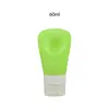Botella dosificadora de silicona con ventosa, botella dosificadora cosmética de tubo flexible, juego de botellas de spray portátiles para viaje