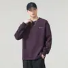 Nova marca moderna, moletom masculino de outono, simples, com estampa de letras, gola redonda, solto e confortável, pulôver casual de alta rua