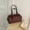 Bolsa de Hombro Retro de Gamuza Escarchada Otoño Invierno para Mujer Estilo Coreano Casual Simple Mezclado Bolso Almohada de Hombro Único para Viaje