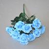 Fábrica de atacado 12 cachos de rosas de simulação de casamento decoração de casa flores falsas Rosa ocidental flores de simulação