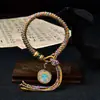 Pulsera Original Tejida a Mano con Nudo Vajra Thangka Ocho Deidades Guardianas Pulsera de Tara Verde Sala de Transmisión en Vivo