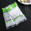 [Explosiones de Internet] Tenedor de Fruta Desechable Tenedor de Plástico Transparente Enlatado Comercial para Hogar Señal para Pastel Snack
