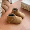 Botines Cortos Forrados de Felpa para Niñas Botas de Felpa para Bebés 2026 Invierno Nuevos Zapatos de Algodón Botas de Martín Cálidas para Niños