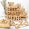 Capital de madeira DIY transfronteiriça letras em inglês enfeites criativos adereços decorativos para fotografia