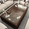 Nuevo mantel para mesa de té estilo chino, impermeable y a prueba de aceite, fácil de limpiar, vidrio suave transparente, sensación de lujo y alta gama para sala de estar y mesa de comedor