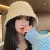 Sombrero de Pescador de Punto de Color Sólido Simple Estilo Coreano para Cubrir la Cara Otoño e Invierno Casual Versátil Sombrero de Pescador de Lana