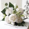 5 Peônias Pequenas, Buquês Pequenos Coreanos, 5 Rosas Philopos, Flores Artificiais, Buquês de Rosas para Casamento em Casa
