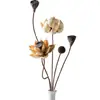 Ramos de flores secas, adornos decorativos de flores reales, flores de loto secas, capullos de loto, raíces de loto naturales, arreglos florales inspirados en Zen, decoraciones para sala de estar chinas.