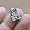 Yiluya Plata de ley S925 Talismán de seguridad Carácter Fu Colgante Accesorios Pulsera Collar Colgante Joyería Hecha a mano DIY con Cuentas