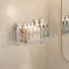 Tubo de almacenamiento para peine de baño de acero inoxidable 304, soporte para rizador de pelo, organizador de tocador de baño montado en la pared, instalación sin perforación