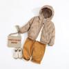 Novo Inverno 2025 Jaqueta Infantil Leve de Penas com Capuz, Estilo Curto para Meninos e Meninas, Cor Sólida Casaco 90% Penas de Pato Branco