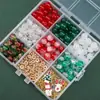 Caja de Set de Cuentas de Vidrio Navideñas de 9 Compartimentos Transfronteriza Accesorios para Niños Collar Pulsera Cadena de Cuentas DIY Kit de Materiales