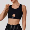 Sutiã de Yoga com Bolinhas de Comércio Exterior com Painéis de Renda, Acolchoado, Suporte para Esportes e Fitness, à Prova de Impacto de Alta Intensidade