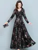 [200g con amoníaco tributo directo] vestido largo de otoño para mujer moda otoño e invierno largo
