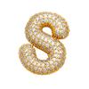 Europeo y Americano Transfronterizo Cobre Incrustado con Zircón Oro de 18K Calado Diamante Completo Globo Colgante Letra Inglesa Collar de Mujer Ins de Gama Alta