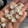 Concha de Imitación Lirio DIY Accesorios para Pasador de Pelo Pendientes Flor de Lirio ABS Cincuenta Piezas 8*11mm
