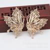Yiwu Gold Ray cor banhado a ouro DIY escovado borboleta tridimensional acessórios de cabelo de seda acessórios antigos feitos à mão B2301