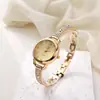Novo Relógio Transfronteiriço Feminino Mostrador Pequeno Pulseira Fina Temperamento Estudantes do Ensino Médio Casual Pulseira de Quartzo Feminino Nicho