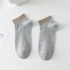 Meias Femininas Estilo Coreano Estilo Japonês Boca Rasa Absorventes de Suor Curtas Estilo Celebridade da Internet Meias Curtas Coloridas Lisas para Primavera e Outono Finas Que Não Caem