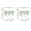 Adesivos de Parede Estilo Aquarela Transfronteiriço com Padrão Floral Folha Verde, Pássaro e Borboleta Adequados para Assentos de Vaso Sanitário, Armários de Banheiro e Paredes de Cozinha