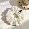 Gomas Elásticas para el Cabello de Alta Elasticidad para Mujer, Scrunchies de Lana Rayados de Gama Alta para Otoño e Invierno, Tamaño Grande, Suministro al por Mayor, Directo del Fabricante