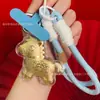 Acessórios de Chaveiro Princesa Dourada do Ano do Cavalo Ouro Puro 999 Fique Rico Instantaneamente Pingente de Bolsa Venda por Atacado em Estoque