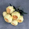 Simulación ramo de peonías de 7 cabezas diseño de escena de boda decoración del hogar transfronterizo hecho a mano flor de seda flor artificial adornos al por mayor