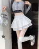 Falda abullonada estilo ballet para mujer, adecuada para primavera y otoño, con cintura elástica, diseño de línea A, longitud corta y una falda plisada que se puede usar como falda o pantalones cortos