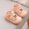 Sandalias Cerradas para Niñas de Primavera y Verano, Zapatos para Caminar de Bebé con Velcro, Zapatos de Bebé Cerecita, Zapatos de Princesa con Corte Hueco y Suela Suave